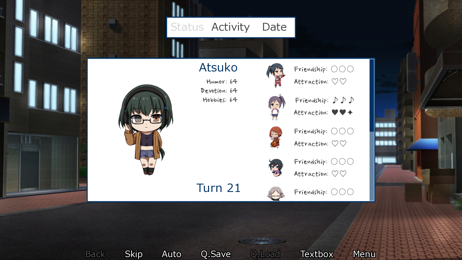 Status Screen